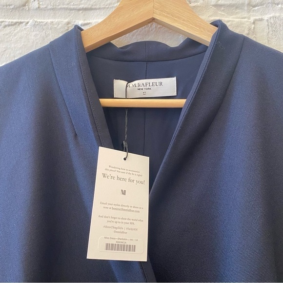 MM Lafleur || The Niko Dress - Sharkskin in Ink +1 NWT - Picture 4 of 9